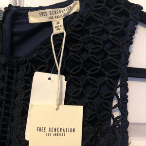 Free Generation - Black and Navy Blue Dress